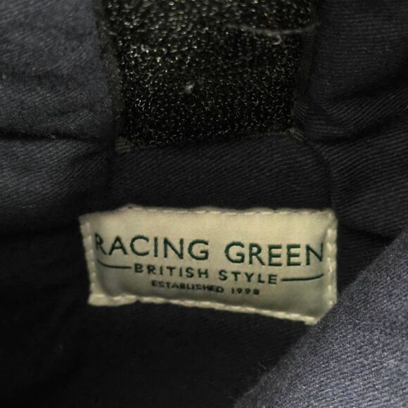 Racing Green British Style Navy Canvas Backpack Leather Trim 17"x12"x6" - Picture 11 of 11